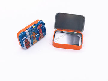 Китай Прямоугольная коробка олова металла при карточки подарка шарнира окна упаковывая малые олов металла поставщик