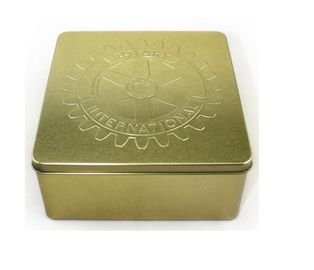 Китай Причудливая квадратная коробка олова металла для коробки олова еды и подарка упаковывая с подгонянный выбивать логотипа поставщик