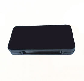 Китай Черные элегантные жестяная коробка мател/контейнер коробки олова с прикрепленной на петлях крышкой и пластиковым внутренним зеркалом поставщик
