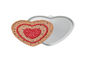 Печать покрасила мини сформированную сердцем коробку олова шоколада для конфеты/помадки поставщик