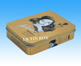 Китай Большая прикрепленная на петлях прямоугольная коробка олова печений шоколада печенья торта коробки олова поставщик