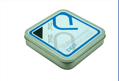 Китай Напечатанный изготовленный на заказ квадратный металл карточек подарка коробки олова упаковывая с выбивать поставщик